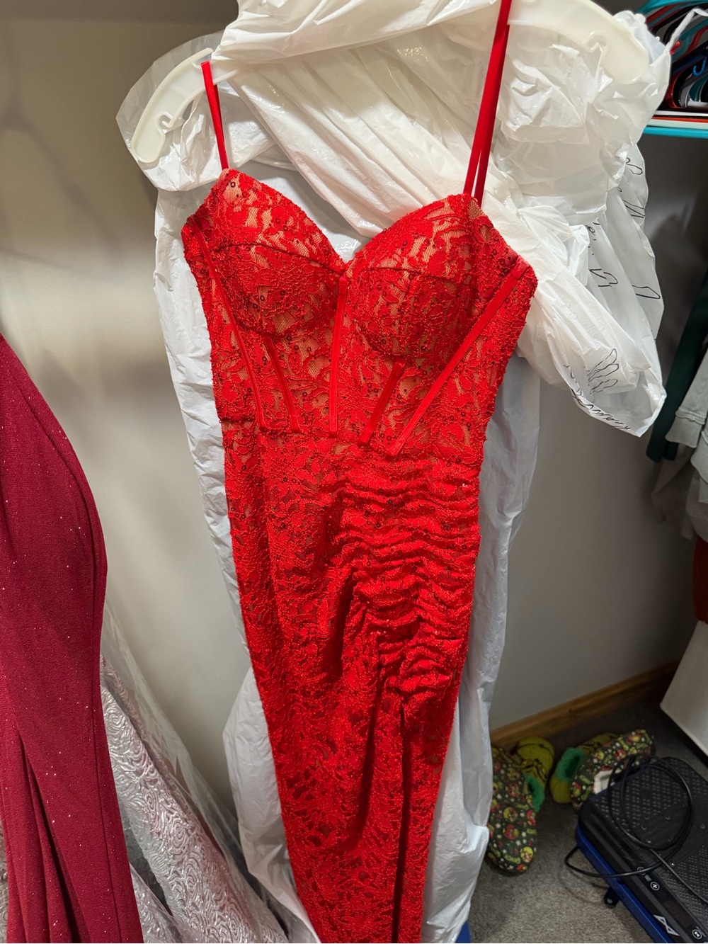 Red Lace Prom/Formal Dress